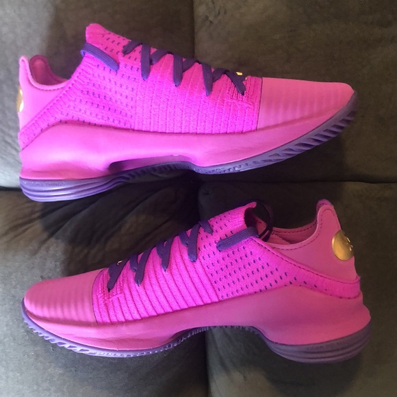 Under Armour Mens Curry 4 Low PE Purple Gold Unreleased Sample - Picture 6 of 9